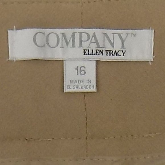 Ellen Tracy Company Wide WB Khaki Pants Size 16 NWT DEFECT READ - Picture 10 of 11